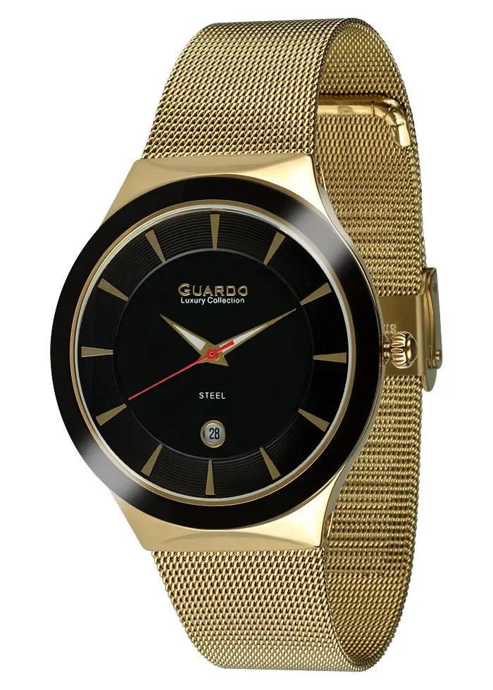 Часы Guardo S02101M gold black - 0